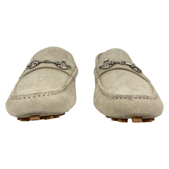 Gucci Horsebit Suede Driver Loafers Moccasin Oatmeal Beige Size 8 US 8.5 - Picture 6 of 15